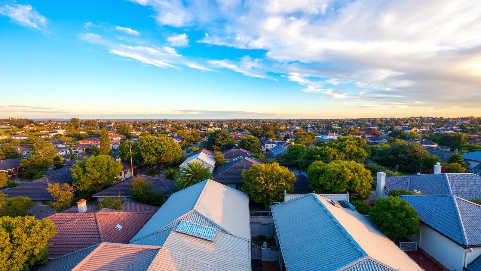 Aerial view of South-West Sydney suburbs